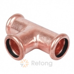 Тройник переходной Sanha 8130G, кремнистая бронза 28x1/2x28 В, пресс