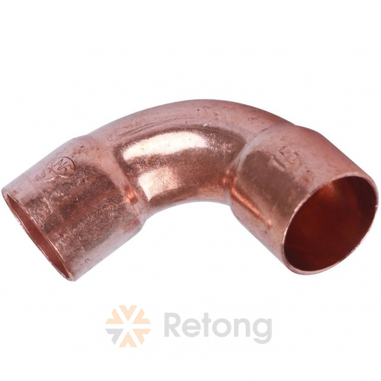 Отвод Sanha 5002A, 90°, медь 35, пайка