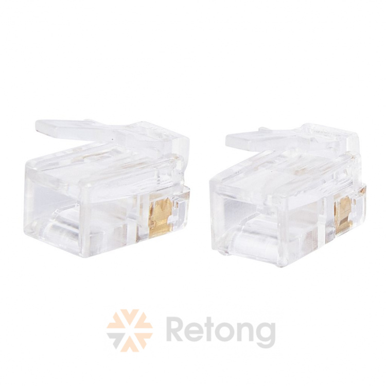 Коннекторы EctoControl 4P4C (RJ11), 10шт.