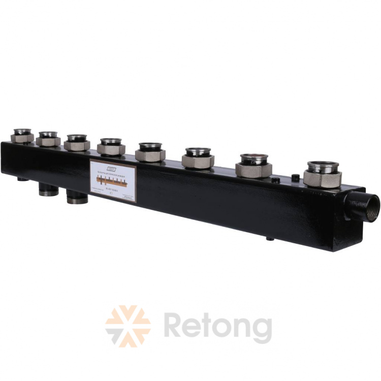 Коллектор котельной сталь до 90 кВт 1 1/2&amp;quot; ВР на 4 контура 1 1/2&amp;quot; нак/г м/о 125мм Стандарт КК-40F ASKON 40F/125/40/4