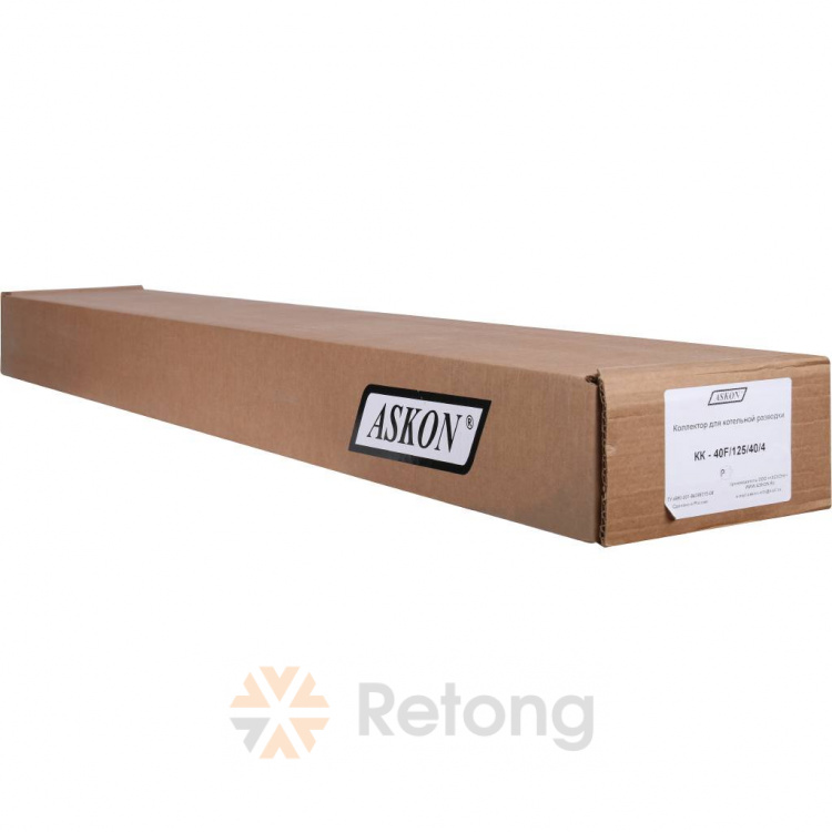 Коллектор котельной сталь до 90 кВт 1 1/2&amp;quot; ВР на 4 контура 1 1/2&amp;quot; нак/г м/о 125мм Стандарт КК-40F ASKON 40F/125/40/4