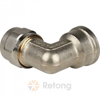 Угол обжимной Stout, никель латунь 16х1/2&amp;quot; В