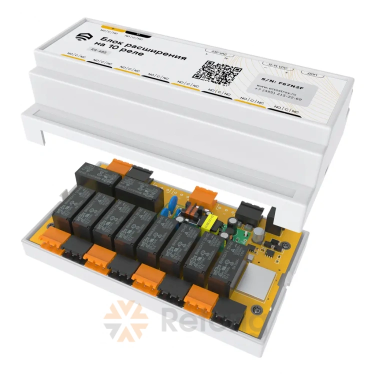 Блок расширения EctoControl на 10 реле 12А RS485 (Modbus)