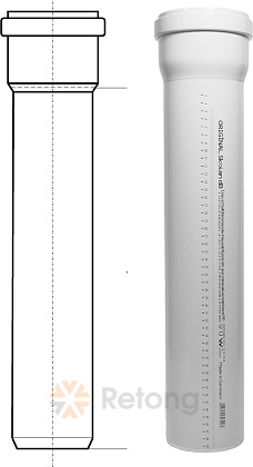 Труба Ostendorf SKEM 75 х 500 мм