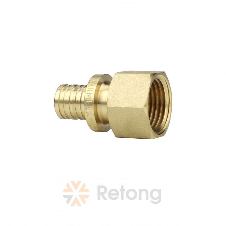 Муфта аксиальная переходная Varmega Slide-fit, латунь 16х1/2&amp;quot;В