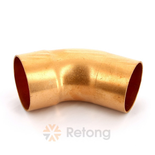 Угол медный Hailiang 90° двухраструбный, 18 мм