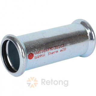 Муфта надвижная Sanha 24270S, сталь оцинк. 28, пресс