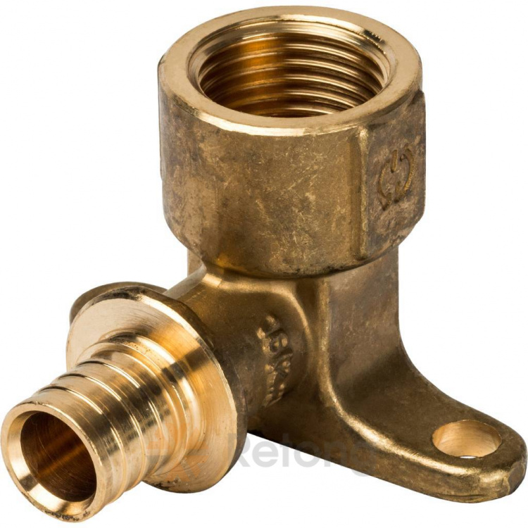 Угольник настенный с креплением 16*1/2&amp;quot; для труб из сшитого п/э аксиальный STOUT