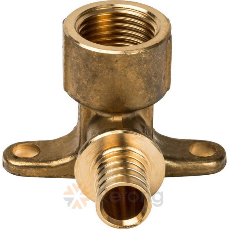 Угольник настенный с креплением 16*1/2&amp;quot; для труб из сшитого п/э аксиальный STOUT