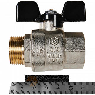 SVB-0004-200020 STOUT Кран шаровой полнопроходной, ВР/НР, ручка бабочка 3/4