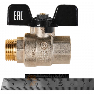 SVB-0004-200015 STOUT Кран шаровой полнопроходной, ВР/НР, ручка бабочка 1/2