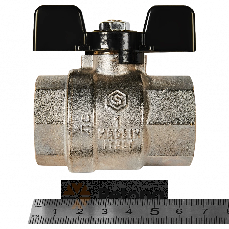 SVB-0002-200025 STOUT Кран шаровой полнопроходной, ВР/ВР, ручка бабочка 1