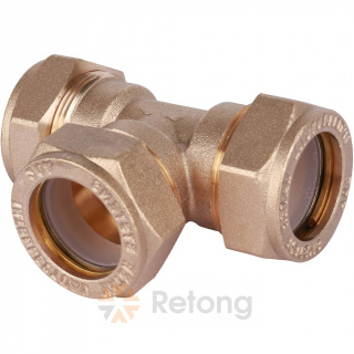 Тройник латунь 20A обжим STAHLMANN STWL20/20/200BEF