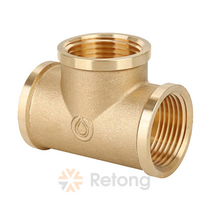 Тройник Gappo 1&amp;quot; ВР-ВР-ВР, латунный