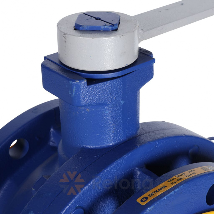 Кран шаровый чугунный Zetkama 565A Ду150 Ру16 фл рукоятка Тмакс=150