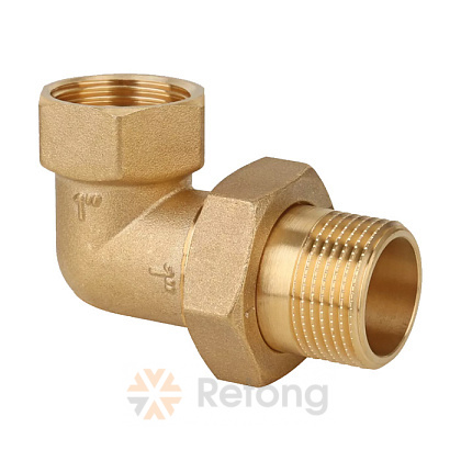 Американка угловая Gappo 1/4&amp;quot; ВР-НР, латунная 1