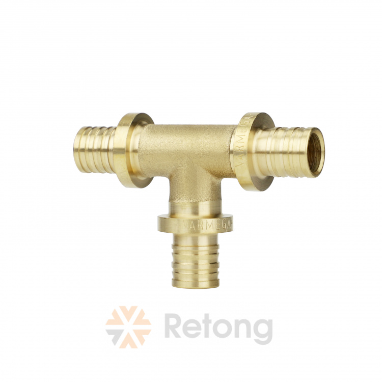 Тройник аксиальный Varmega Slide-fit, пластик 16