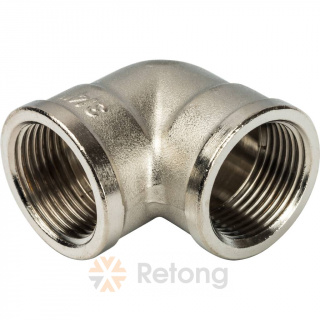 Угол Stout, никель латунь 3/4&amp;quot; ВВ