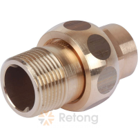 Сгон Sanha 4331G, бронза, с плоским уплотнением 22x3/4 Н, пайка