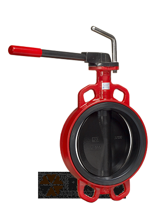 Затвор дисковый поворотный чугун ЗПВС-FL(w)-3-100-MN-Е Ду 100 Ру16 межфл с рукояткой диск чугун манжета EPDM Гранвэл ADL BD01I12792