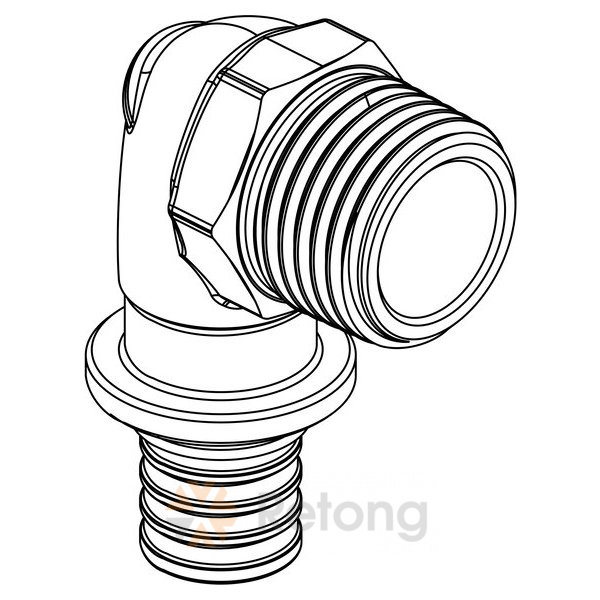 Угол аксиальный переходной Rehau бронза 16х1/2&amp;#039; Н