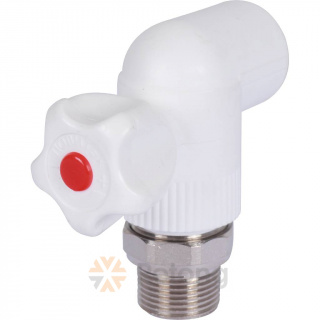 Шаровой кран Политэк для радиатора угловой ПП 25х3/4