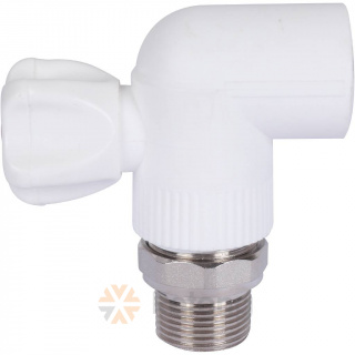 Шаровой кран Политэк для радиатора угловой ПП 25х3/4