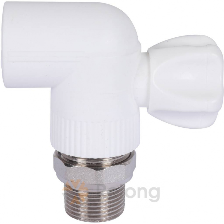 Шаровой кран Политэк для радиатора угловой ПП 25х3/4