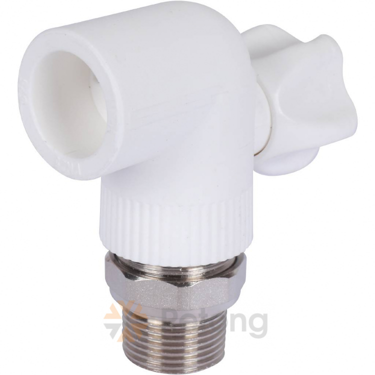 Шаровой кран Политэк для радиатора угловой ПП 25х3/4