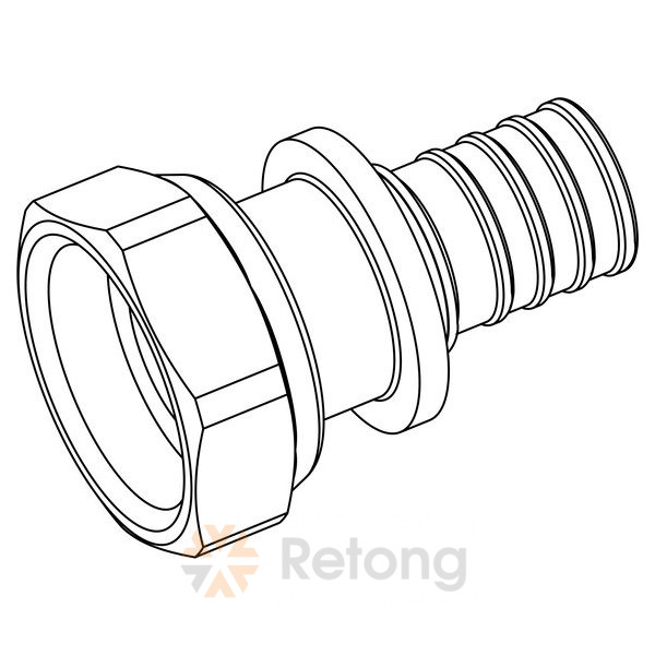 Муфта аксиальная с накидной гайкой Rehau бронза 16х1/2&amp;#039; В