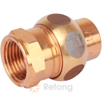 Сгон Sanha 4330G, бронза, с плоским уплотнением 18x3/4 В, пайка