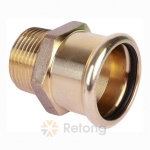 Муфта переходная Sanha 8243G, кремнистая бронза 22x3/4 Н, пресс