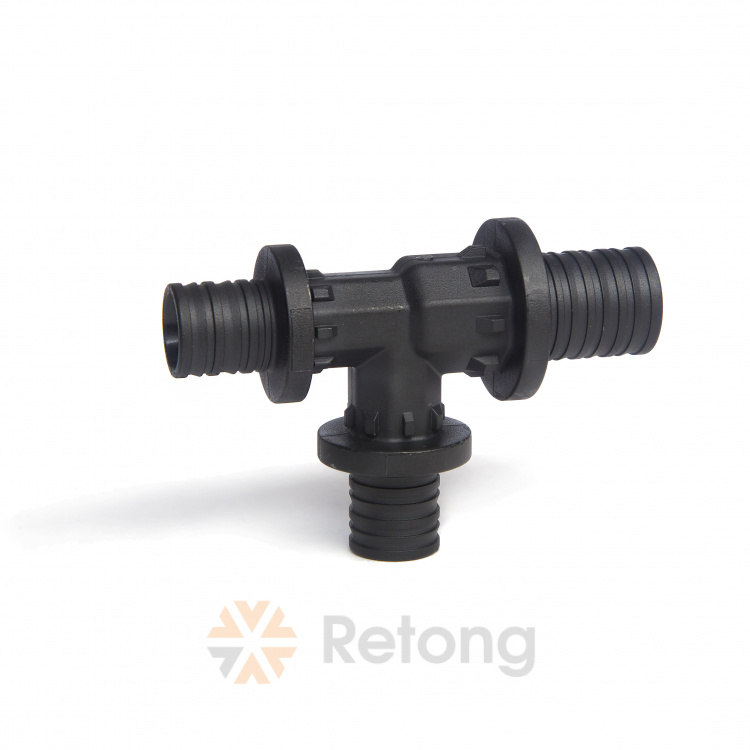 Тройник аксиальный редукционный Varmega Slide-fit, пластик 25х20х20 мм