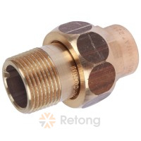 Сгон Sanha 4341G, бронза, самоуплотняющийся 22x3/4 Н, пайка