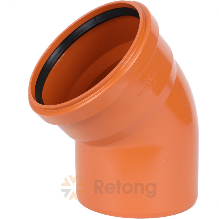 Отвод НПВХ D 160*45° СИНИКОН