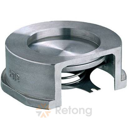 Клапан обратный Zetkama 275I пружинный, нерж.сталь Ду32 Ру40 межфл Tmax=300