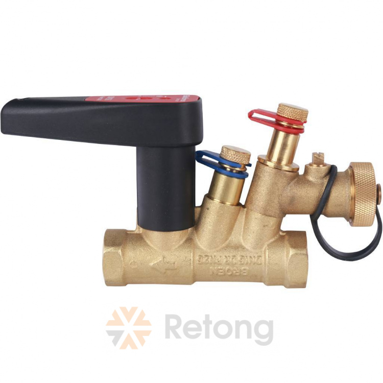 Клапан балансировочный ручной Broen Venturi FODRV стандартной пропуск.способн. с дренажем резьб. DN 15 PN 25 Kvs=1,62 м3/ч