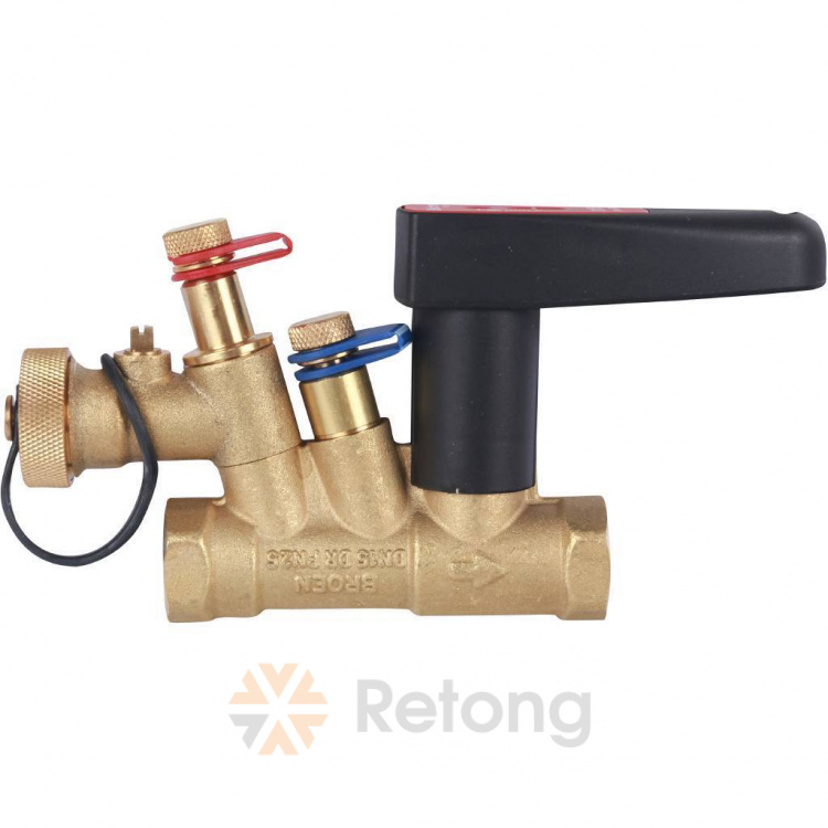 Клапан балансировочный ручной Broen Venturi FODRV стандартной пропуск.способн. с дренажем резьб. DN 15 PN 25 Kvs=1,62 м3/ч