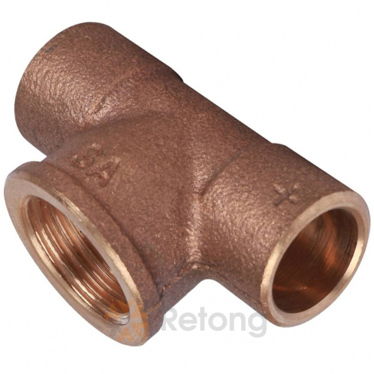 Тройник переходной Sanha 4130G, бронза 18x3/4x18 В, пайка