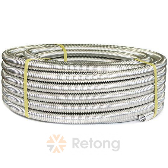 Труба гофрированная сталь нерж SS304 15A Ру15 отожженная бухта 100м STAHLMANN SP3041500100