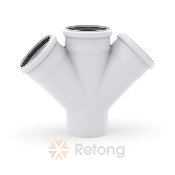 Крестовина Rehau RAUPIANO 110х110х110х45°