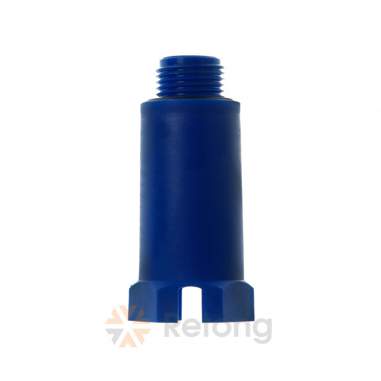 Заглушка удлиненная НР 1/2&amp;quot;, с уплотнителем, синяя