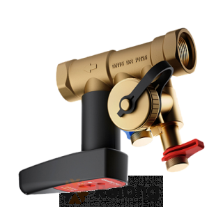 Клапан балансировочный ручной латунь FODRV Ду 32 G1 1/4&amp;quot; Ру25 ВР Kvs=13.2м3/ч с измерительными ниппелями Venturi BROEN 4655000H-001003