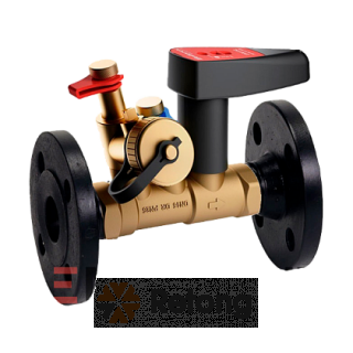 Балансировочный клапан Broen Ballorex Venturi FODRV фланцевый, латунь, с изм.ниппелями DN40 PN16 Kvs=22