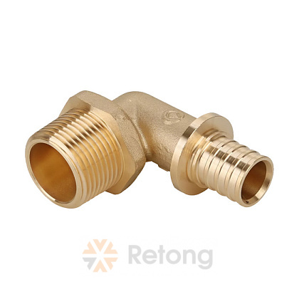 Угольник-переходник Gappo 32-R 1&amp;quot; с наружной резьбой латунный