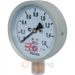 Манометр рад ТМ-510Р.00 (М2) 0-1,6МПаДк100 G1/2&amp;quot; ст Росма