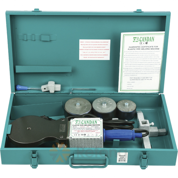 Сварочный аппарат Candan CM-04 SET до 110мм (1000+1000 Вт) + насадки 50-75