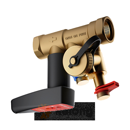 Клапан балансировочный ручной латунь FODRV Ду 20 G3/4&amp;quot; Ру25 ВР Kvs=5.72м3/ч с измерительными ниппелями Venturi BROEN 4455000H-001003 .