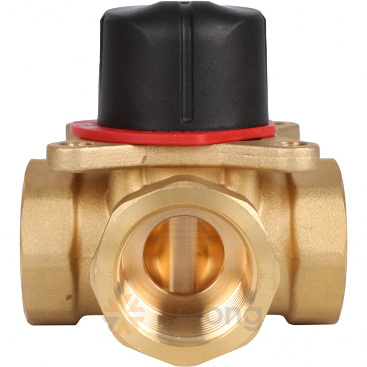 Клапан трехходовой смесительный Rommer 1&amp;quot; ВР, ручной под привод , KVs10