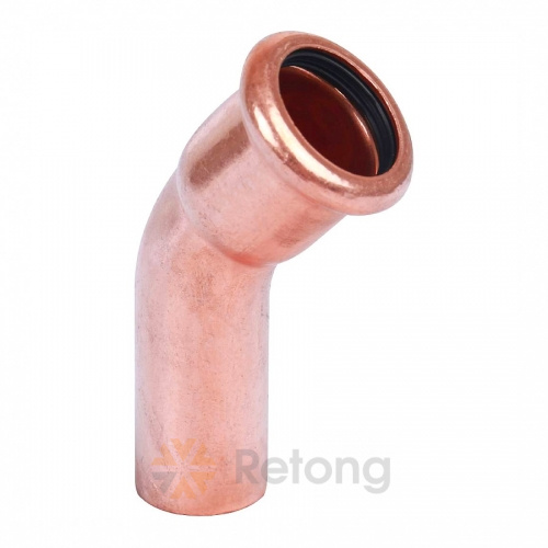 Отвод Sanha 6041, 45°, медь 22, пресс